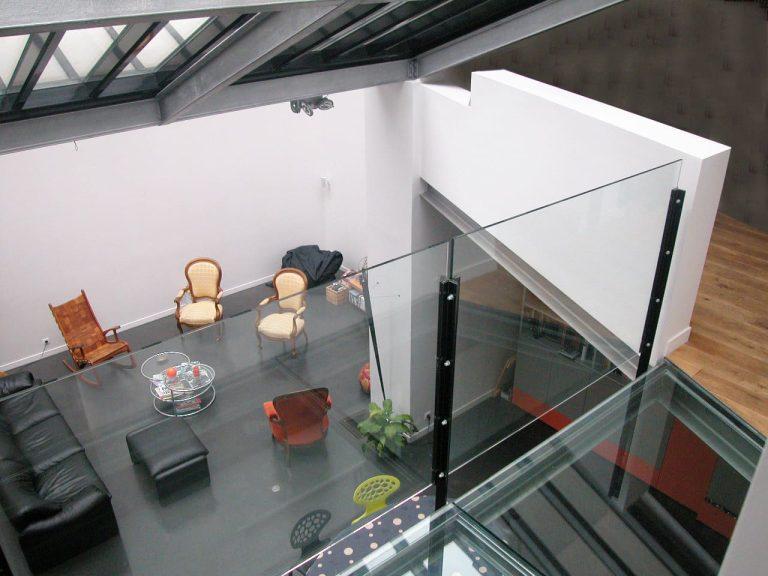 Aménagement ancien local professionnel en loft - Architecte Claude Veyret Lyon - Loft 300 m²