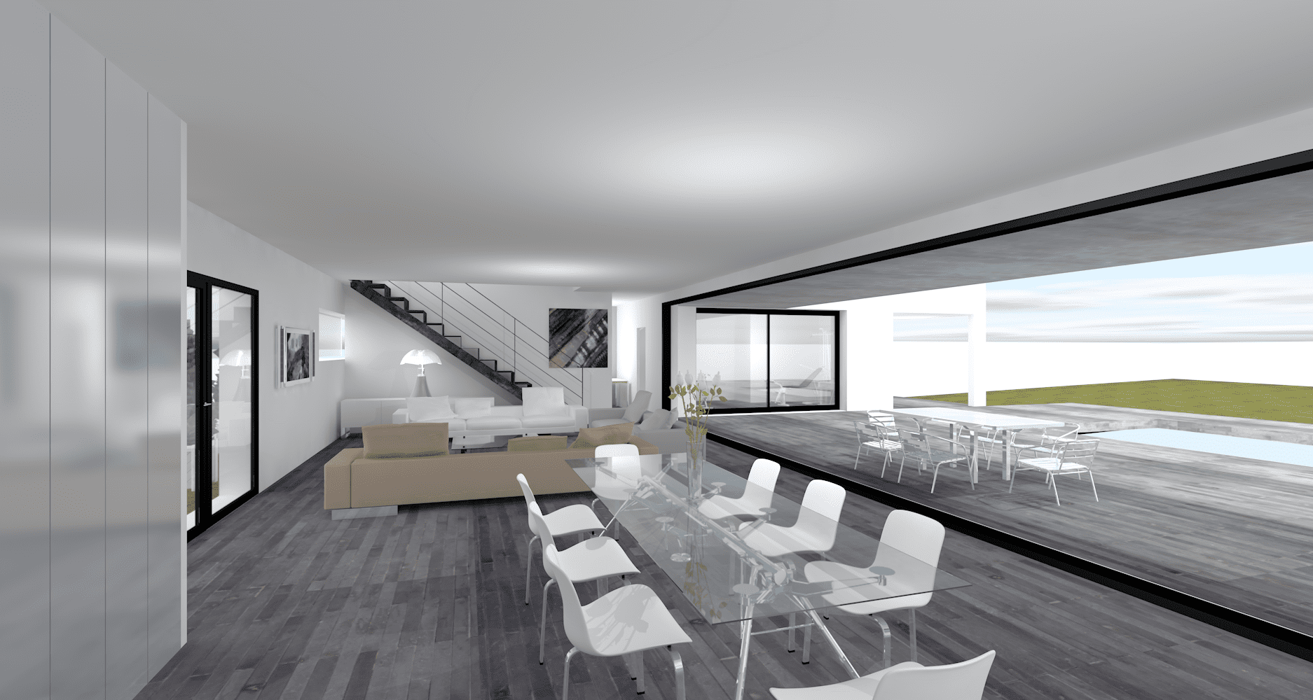 Maison contemporaine 207 m² - Architecte Claude Veyret Lyon