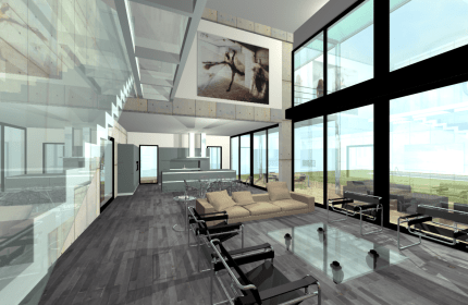 Maison contemporaine 225 m² - Architecte Claude Veyret Lyon