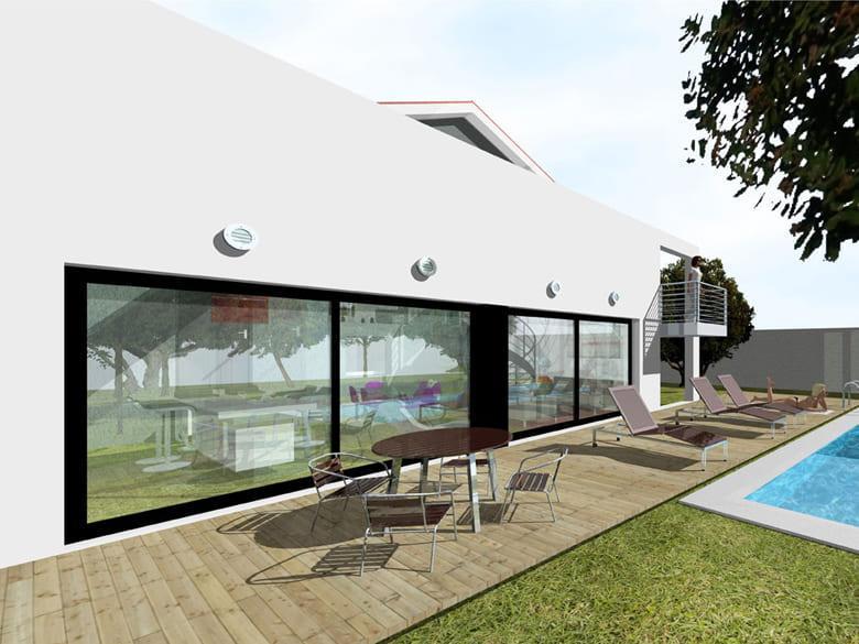 Architecte Extension Rénovation contemporaine maison 180m² - Architecte Claude Veyret Lyon