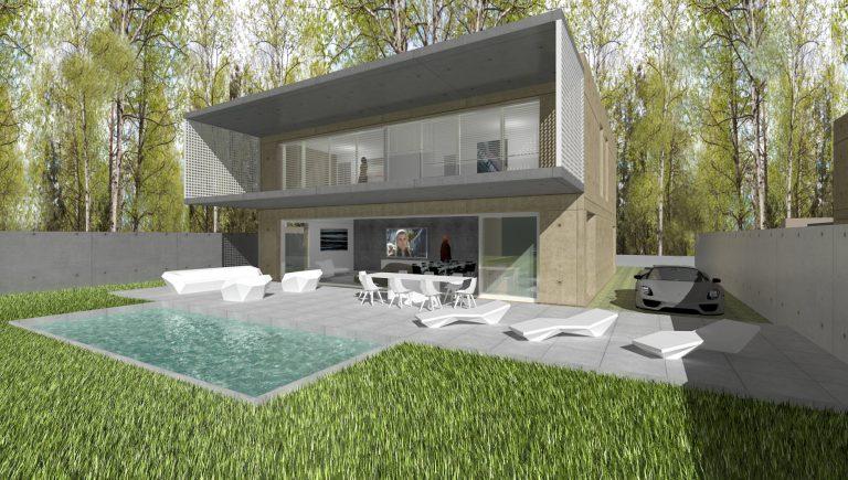 Deux maisons contemporaines dans un parc près de Bourg-en-Bresse - Vue maison entière