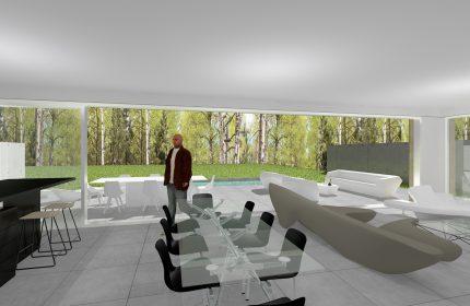 Deux maisons contemporaines dans un parc près de Bourg-en-Bresse - Baie vitrée