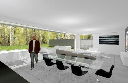 Deux maisons contemporaines dans un parc près de Bourg-en-Bresse - Salle à manger