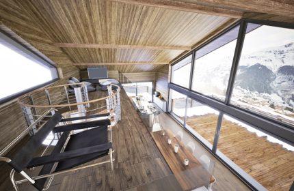 Deux chalets contemporains en haute montagne de luxe - étage
