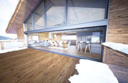 Deux chalets contemporains en haute montagne de luxe - Extérieur
