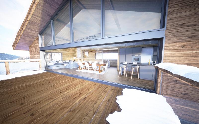 Deux chalets contemporains en haute montagne de luxe - Extérieur